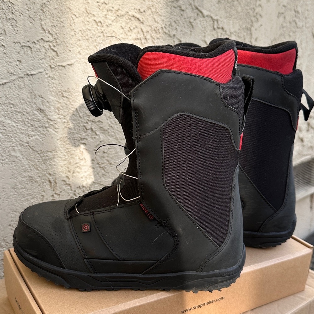 Ride Snowboard Co. Rook Boots Black Red Size 7